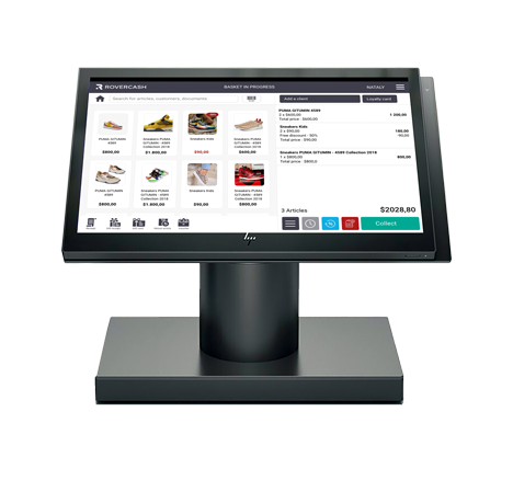 Cash register software adapted to shops and retailers