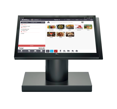 Cash register software adapted to cafés, bars, restaurants and catering businesses