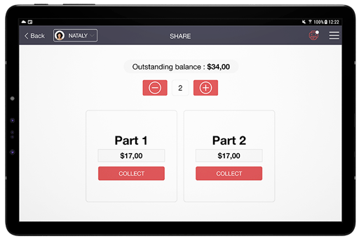 share-the-bill-tablet Make it easy to collect money at the table